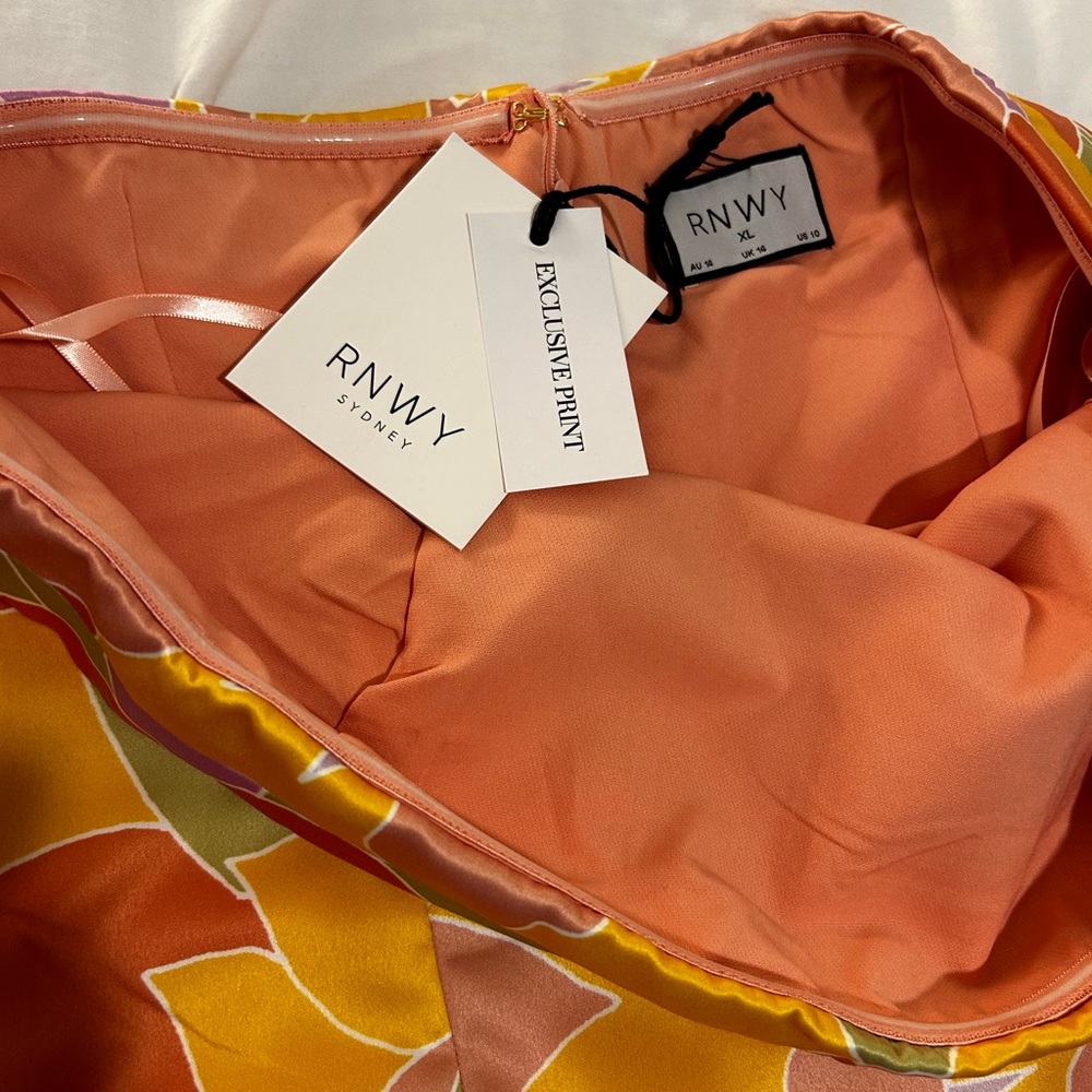 NWT Runaway the Label Jade Satin Mini Dress in Mindy - Picture 7 of 7